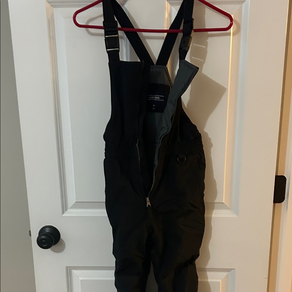 Lands' End Charcoal Snow Bib Overalls